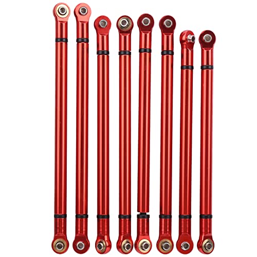 EVTSCAN Upgrade Metall Pull Rod Kit Klein leicht für Aixal SCX10 Simulation Crawler Car (Red) von EVTSCAN