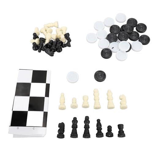 Internationales Schach -Set Falten tragbare Reversible chinesische Schachprüfers Schachbrett für Reisen im Freien von EVTSCAN