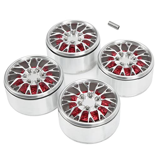 Legierung Perloy Beadlock Wheel Felgen Hub RC Aluminium für Traxxas RC Car (Silver) von EVTSCAN