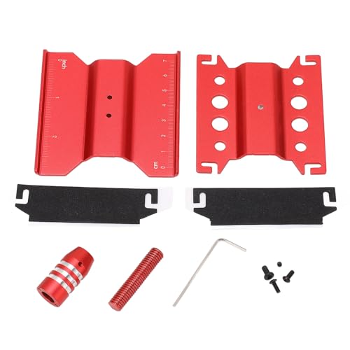 RC Auto Reparatur Stand Aluminium Legierung 1/18 1/24 Scale SCX24 Fernbedienung Auto Work Station 360 Rotation (Red) von EVTSCAN