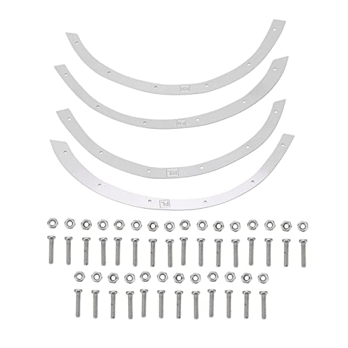 RC Rad Side Guard Rost Proof Metall Streifen Augenbrauen für Traxxas 1/10 RC Car 4pcs (Silver) von EVTSCAN