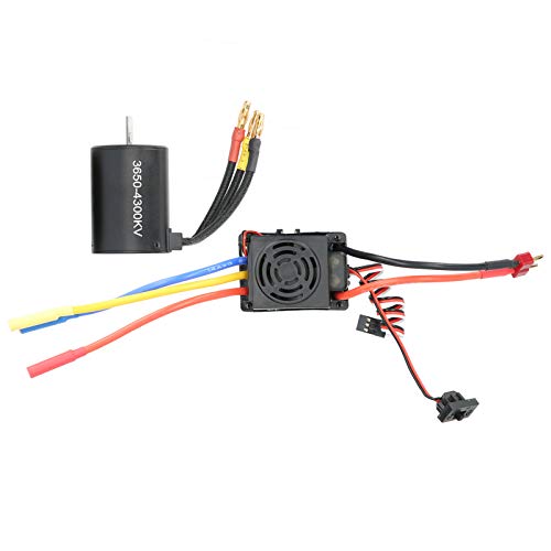 Wasserdichtes 4300 kV bürstenloser Motor 60A bürstenloser ESC -Set für 1/10 RC -Autofahrten von EVTSCAN