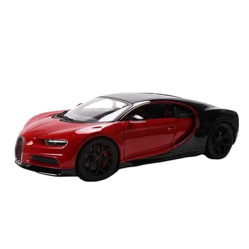 EVURU Simulationsautomodell Für Bugatti 1:18 Autoimitation echtes Legierungsautomodell Supercar-Modell Spielzeugmodell Ornamente Tür und Motorhaube können geöffnet Werden (Color : Red Black) von EVURU