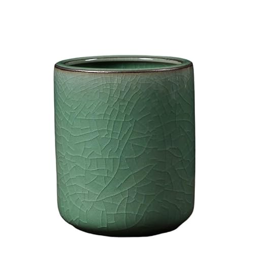 EVZSDOTYE Celadon-Stiftehalter, kreativer modischer Schreibwarenpinsel, Kugelschreiber, Bleistift, multifunktionaler Retro-Stiftehalter fürs Büro, rund(A-1) von EVZSDOTYE