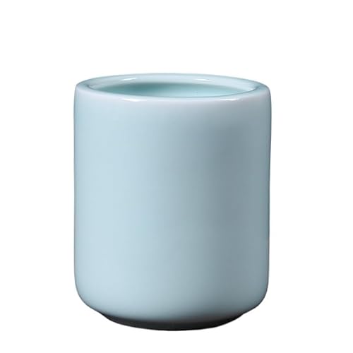 EVZSDOTYE Celadon-Stiftehalter, kreativer modischer Schreibwarenpinsel, Kugelschreiber, Bleistift, multifunktionaler Retro-Stiftehalter fürs Büro, rund(A-4) von EVZSDOTYE
