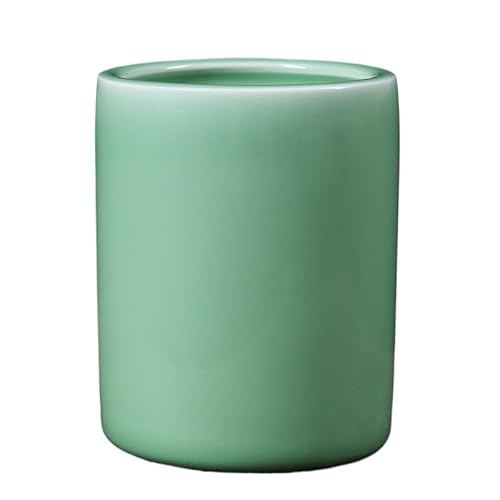 EVZSDOTYE Celadon-Stiftehalter, kreativer modischer Schreibwarenpinsel, Kugelschreiber, Bleistift, multifunktionaler Retro-Stiftehalter fürs Büro, rund(B-3) von EVZSDOTYE