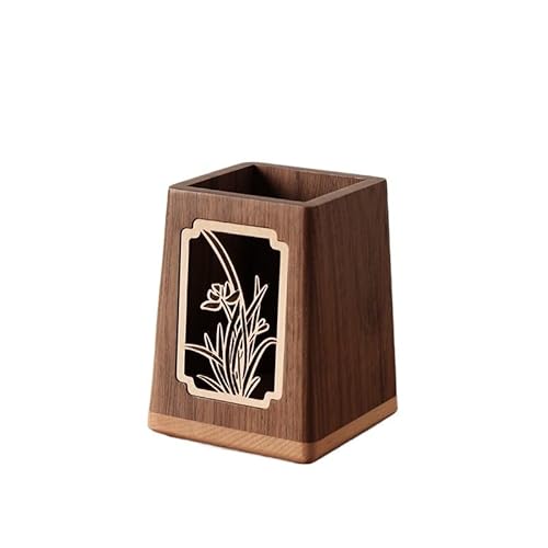 EVZSDOTYE Massiver Stifthalter aus Holz, chinesischer Organizer(2) von EVZSDOTYE