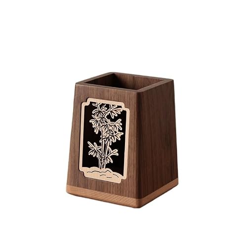 EVZSDOTYE Massiver Stifthalter aus Holz, chinesischer Organizer(3) von EVZSDOTYE