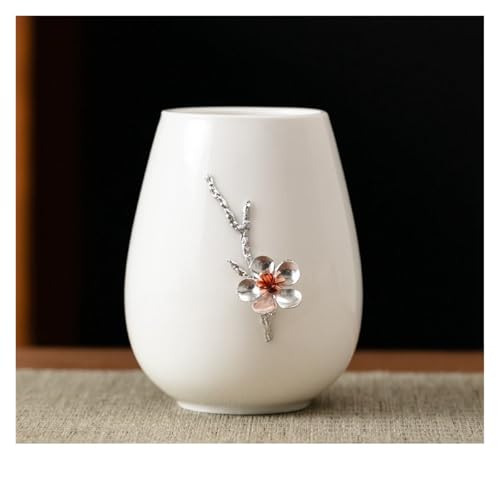 EVZSDOTYE Organizer-Eimer, Pinselhalter-Eimer, Blumenarrangement, chinesisches Teezeremonie-Zubehör, Keramik, weißes Porzellan, Ru-Brennofen, Brennofen(10) von EVZSDOTYE