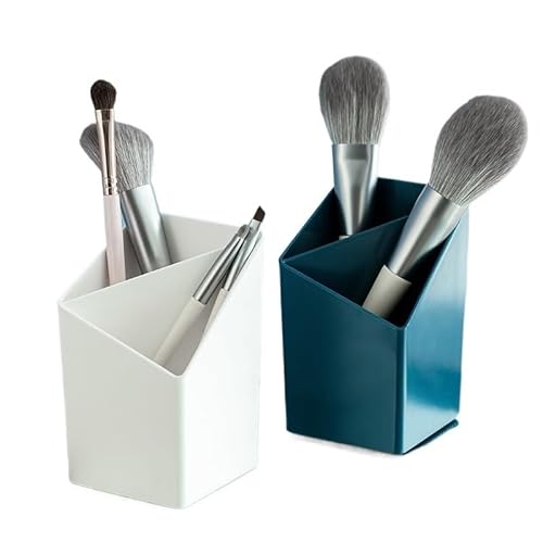 EVZSDOTYE Skandinavischer Kreativer Stiftehalter, Studenten-Organizer, Schreibtisch-Stifteeimer(White+Blue) von EVZSDOTYE
