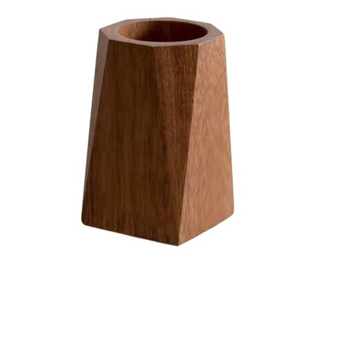 EVZSDOTYE Stiftebehälter aus Holz, Stiftebehälter aus Holz, Büro-Desktop-Organizer, kreative Senioren-Ornamente, Walnuss-Briefpapier(Octagonal Pen Holder) von EVZSDOTYE