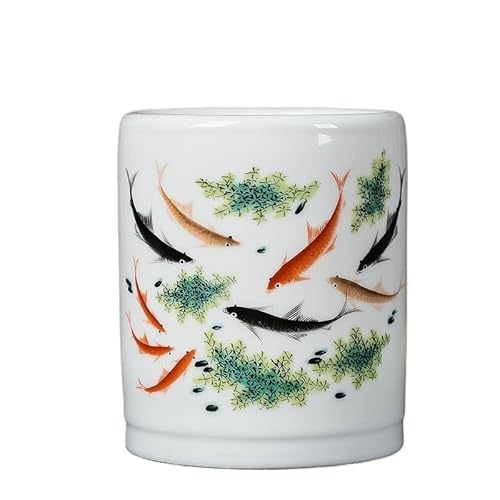 EVZSDOTYE Stiftebehälter aus Keramik, Aufbewahrung for den Schreibtisch von Studenten, kreatives Modestudium, Retro-Stiftebehälter im chinesischen Stil(2-Large) von EVZSDOTYE