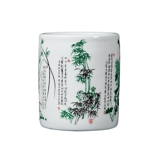 EVZSDOTYE Stiftebehälter aus Keramik, Aufbewahrung for den Schreibtisch von Studenten, kreatives Modestudium, Retro-Stiftebehälter im chinesischen Stil(5-Large) von EVZSDOTYE