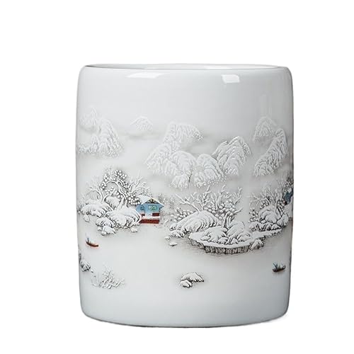EVZSDOTYE Stiftebehälter aus Keramik, Aufbewahrung for den Schreibtisch von Studenten, kreatives Modestudium, Retro-Stiftebehälter im chinesischen Stil(6-Large) von EVZSDOTYE