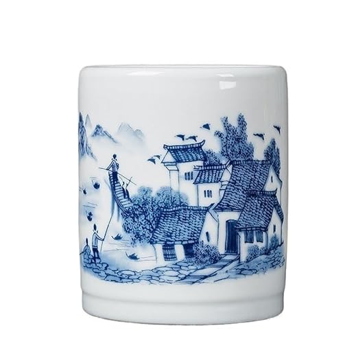 EVZSDOTYE Stiftebehälter aus Keramik, Aufbewahrung for den Schreibtisch von Studenten, kreatives Modestudium, Retro-Stiftebehälter im chinesischen Stil(7-Large) von EVZSDOTYE