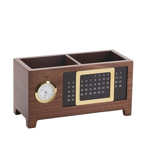 EVZSDOTYE Stifthalter, Kreativ mit Kalender, Büro, Schreibtisch, Schreibwaren, Organizer, Ornamente, Stifthalter aus Holz(2) von EVZSDOTYE