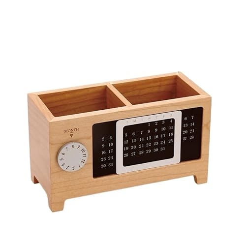 EVZSDOTYE Stifthalter, Kreativ mit Kalender, Büro, Schreibtisch, Schreibwaren, Organizer, Ornamente, Stifthalter aus Holz(3) von EVZSDOTYE