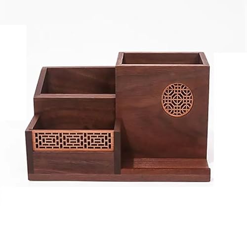 EVZSDOTYE Stifthalter aus Holz, kreativer Organizer aus Massivholz, Büro-Desktop-Ornamente, Stifthalter, Premium-Lichtgefühl, Luxus(8) von EVZSDOTYE