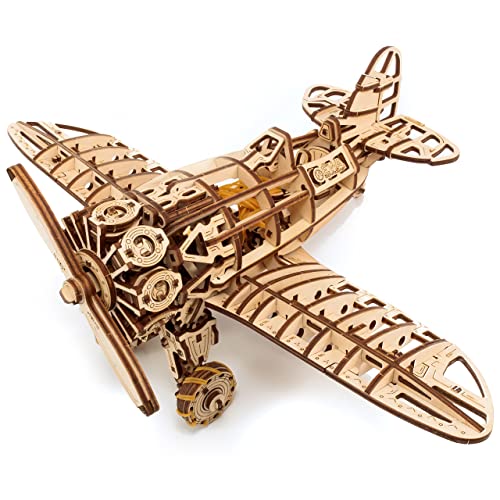 3D Puzzle Holz Flugzeug – DIY-3D Modellbausatz Erwachsene & Jugendliche ab 14 Jahren – Holz Flugzeug Spielzeug mit Aufziehmechanismus, Propeller, & Flügeln – EWA Eco-Wood-Art, 346 Teile 3D Puzzle Holz Flugzeug – DIY-3D Modellbausatz Erwachsene & Jugendliche ab 14 Jahren – Holz Flugzeug Spielzeug mit Aufziehmechanismus, Propeller, & Flügeln – EWA Eco-Wood-Art, 346 Teile von MaHo