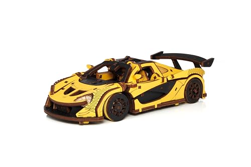 3D Puzzle Rennwagen - DIY 3D Holz Erwachsene Modellbausatz mit Aufziehmechanismus, beweglichen Rädern & Detaillierter Innenausstattung - Holzauto Spielzeug Geschenke für Teenager & Erwachsene - EWA von EWA Eco-Wood-Art