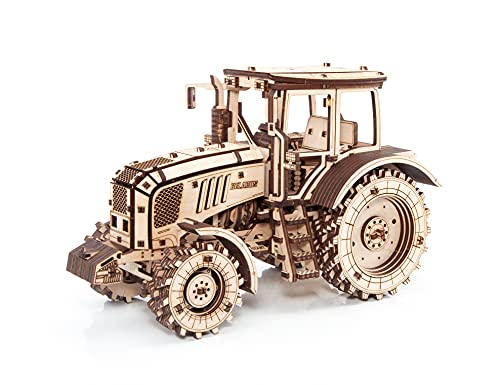 EWA Eco-Wood-Art - 3D-Holzpuzzle für Jugendliche und Erwachsene - Traktor BELARUS-2022 - DIY-Bausatz, Selbstmontage, kein Kleber erforderlich - 342 Stück, Tractor BELARUS-2022, Natürlich von EWA Eco-Wood-Art