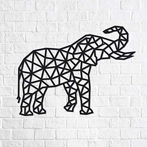 EWA Eco-Wood-Art Elephant EWA EcoWoodArt Holzpuzzles Design-Polygonales Puzzle der Elefant-Souvenir, Geschenk, Küche, Wohnkultur, Interieur, Schwarz von EWA Eco-Wood-Art