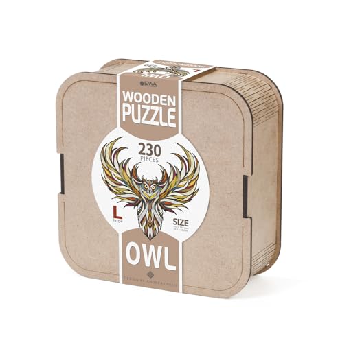 EWA Eco-Wood-Art OWL L Wooden Box Eule L Holzbox-Farbige Holzpuzzle für Jugendliche und Erwachsene-DIY-Bausatz, Selbstmontage, kein Kleber erforderlich-230 Stück, vielfarbig EWA Eco-Wood-Art OWL L Wooden Box Eule L Holzbox-Farbige Holzpuzzle für Jugendliche und Erwachsene-DIY-Bausatz, Selbstmontage, kein Kleber erforderlich-230 Stück, vielfarbig von EWA Eco-Wood-Art