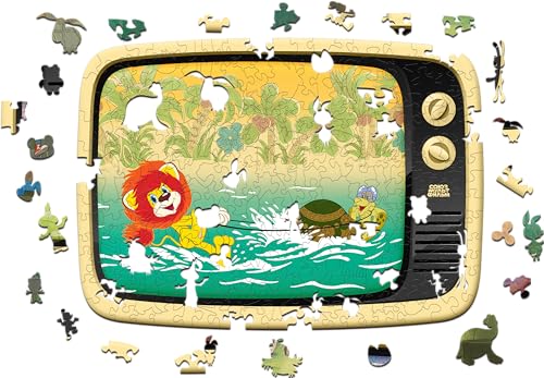 EWA Eco-Wood-Art - SOYUZMULTFILM Puzzle:How The Little Lion and The Turtle Sang A Song - Farbige Klassisch Holzpuzzle für Jugendliche und Erwachsene, 14+ - 299 Stück von EWA Eco-Wood-Art