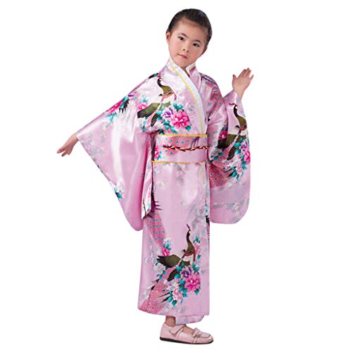 EWFAS Japanischer Kimono für Mädchen - Traditionelles Kimono-Roben-Kostümset für Kinder Traditionell Hochzeitskleidung Party Performance Kleid EWFAS Japanischer Kimono für Mädchen - Traditionelles Kimono-Roben-Kostümset für Kinder Traditionell Hochzeitskleidung Party Performance Kleid von EWFAS
