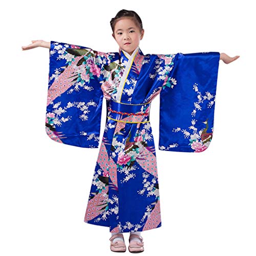 EWFAS Japanischer Kimono für Mädchen - Traditionelles Kimono-Roben-Kostümset für Kinder Traditionell Hochzeitskleidung Party Performance Kleid EWFAS Japanischer Kimono für Mädchen - Traditionelles Kimono-Roben-Kostümset für Kinder Traditionell Hochzeitskleidung Party Performance Kleid von EWFAS