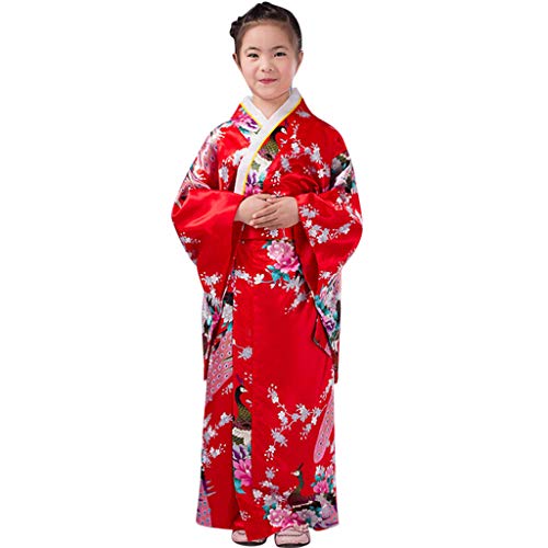 EWFAS Japanischer Kimono für Mädchen - Traditionelles Kimono-Roben-Kostümset für Kinder Traditionell Hochzeitskleidung Party Performance Kleid EWFAS Japanischer Kimono für Mädchen - Traditionelles Kimono-Roben-Kostümset für Kinder Traditionell Hochzeitskleidung Party Performance Kleid von EWFAS