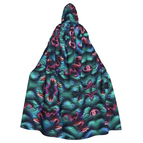 EWQrtyy 3D-Umhang mit magischem Drachen-Schuppen-Muster, Erwachsenen-Halloween-Kapuzenumhang für Kostümpartys, Karneval, Partyzubehör mit großer Kapuze EWQrtyy 3D-Umhang mit magischem Drachen-Schuppen-Muster, Erwachsenen-Halloween-Kapuzenumhang für Kostümpartys, Karneval, Partyzubehör mit großer Kapuze von EWQrtyy