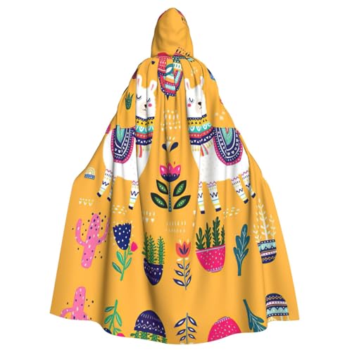 EWQrtyy Cartoon-Alpaka-Umhang mit niedlichem Tierdruck, Erwachsenen-Halloween-Kapuzenumhang für Kostümpartys, Karneval, Partyzubehör mit großer Kapuze EWQrtyy Cartoon-Alpaka-Umhang mit niedlichem Tierdruck, Erwachsenen-Halloween-Kapuzenumhang für Kostümpartys, Karneval, Partyzubehör mit großer Kapuze von EWQrtyy