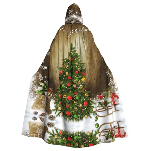 EWQrtyy Christmas Tree2 bedruckter Umhang für Erwachsene, Halloween-Kapuzenumhang für Kostümpartys, Karneval, Partyzubehör mit großer Kapuze EWQrtyy Christmas Tree2 bedruckter Umhang für Erwachsene, Halloween-Kapuzenumhang für Kostümpartys, Karneval, Partyzubehör mit großer Kapuze von EWQrtyy