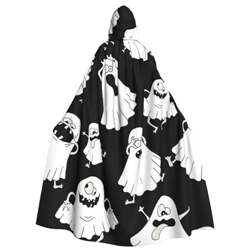 EWQrtyy Lustiger weißer Geister-Umhang, Erwachsenen-Halloween-Kapuzenumhang für Kostümpartys, Karneval, Partyzubehör mit großer Kapuze EWQrtyy Lustiger weißer Geister-Umhang, Erwachsenen-Halloween-Kapuzenumhang für Kostümpartys, Karneval, Partyzubehör mit großer Kapuze von EWQrtyy