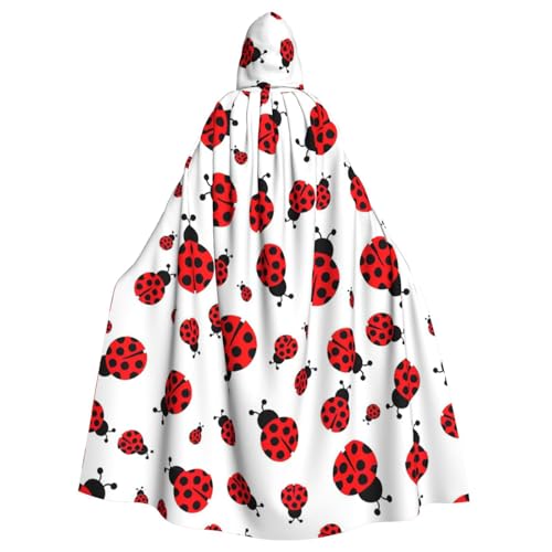 EWQrtyy Marienkäfer-Umhang, Erwachsenen-Halloween-Kapuzenumhang für Kostümpartys, Karneval, Partyzubehör mit großer Kapuze EWQrtyy Marienkäfer-Umhang, Erwachsenen-Halloween-Kapuzenumhang für Kostümpartys, Karneval, Partyzubehör mit großer Kapuze von EWQrtyy