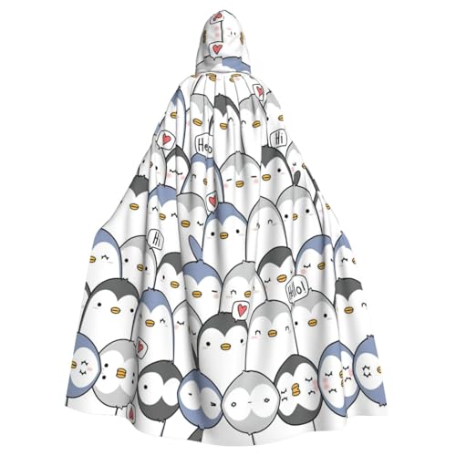 EWQrtyy Niedlicher Pinguin-Umhang, Erwachsenen-Halloween-Kapuzenumhang für Kostümpartys, Karnevalsparty-Zubehör mit großer Kapuze EWQrtyy Niedlicher Pinguin-Umhang, Erwachsenen-Halloween-Kapuzenumhang für Kostümpartys, Karnevalsparty-Zubehör mit großer Kapuze von EWQrtyy