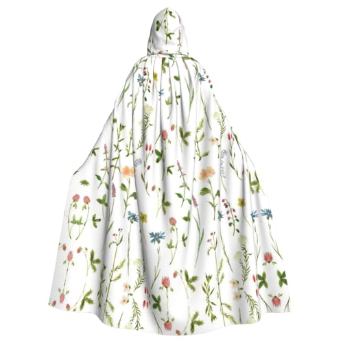 EWQrtyy Umhang mit Aquarellfarben und Blumen, für Erwachsene, Halloween, Kapuzenumhang für Kostümpartys, Karneval, Partyzubehör mit großer Kapuze EWQrtyy Umhang mit Aquarellfarben und Blumen, für Erwachsene, Halloween, Kapuzenumhang für Kostümpartys, Karneval, Partyzubehör mit großer Kapuze von EWQrtyy