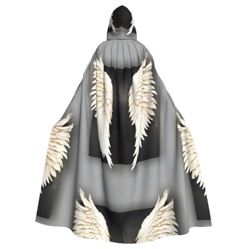 EWQrtyy Umhang mit Engelsfedern, Erwachsenen-Halloween-Kapuzenumhang für Kostümpartys, Karneval, Partyzubehör mit großer Kapuze EWQrtyy Umhang mit Engelsfedern, Erwachsenen-Halloween-Kapuzenumhang für Kostümpartys, Karneval, Partyzubehör mit großer Kapuze von EWQrtyy