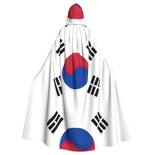 EWQrtyy Umhang mit Flagge der Republik Korea, Erwachsenen-Halloween-Kapuzenumhang für Kostümpartys, Karneval, Partyzubehör mit großer Kapuze EWQrtyy Umhang mit Flagge der Republik Korea, Erwachsenen-Halloween-Kapuzenumhang für Kostümpartys, Karneval, Partyzubehör mit großer Kapuze von EWQrtyy