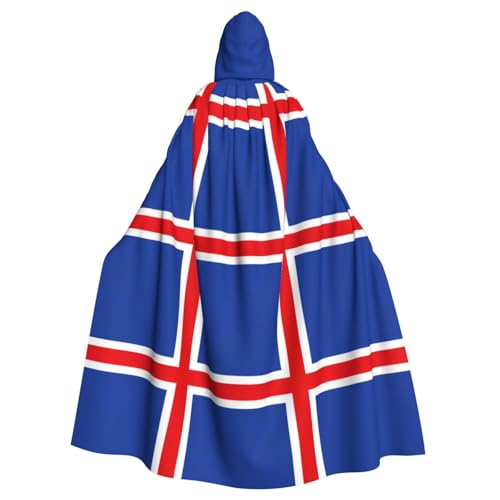 EWQrtyy Umhang mit Flagge von Island, Erwachsenen-Halloween-Kapuzenumhang für Kostümpartys, Karneval, Partyzubehör mit großer Kapuze EWQrtyy Umhang mit Flagge von Island, Erwachsenen-Halloween-Kapuzenumhang für Kostümpartys, Karneval, Partyzubehör mit großer Kapuze von EWQrtyy