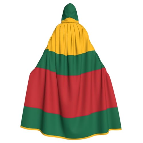 EWQrtyy Umhang mit Flagge von Litauen, Erwachsenen-Halloween-Kapuzenumhang für Kostümpartys, Karneval, Partyzubehör mit großer Kapuze EWQrtyy Umhang mit Flagge von Litauen, Erwachsenen-Halloween-Kapuzenumhang für Kostümpartys, Karneval, Partyzubehör mit großer Kapuze von EWQrtyy