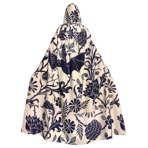 EWQrtyy Umhang mit Fledermausmuster, Erwachsenen-Halloween-Kapuzenumhang für Kostümpartys, Karneval, Partyzubehör mit großer Kapuze EWQrtyy Umhang mit Fledermausmuster, Erwachsenen-Halloween-Kapuzenumhang für Kostümpartys, Karneval, Partyzubehör mit großer Kapuze von EWQrtyy