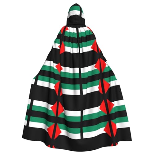 EWQrtyy Umhang mit Palästina-Flagge, Erwachsenen-Halloween-Kapuzenumhang für Kostümpartys, Karneval, Partyzubehör mit großer Kapuze EWQrtyy Umhang mit Palästina-Flagge, Erwachsenen-Halloween-Kapuzenumhang für Kostümpartys, Karneval, Partyzubehör mit großer Kapuze von EWQrtyy
