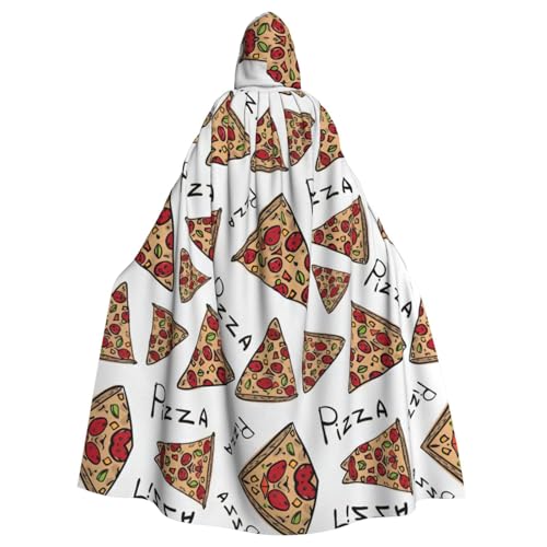 EWQrtyy Umhang mit Pizza-Muster, Halloween-Umhang mit Kapuze für Erwachsene, Kostümpartys, Karnevalsparty-Zubehör mit großer Kapuze EWQrtyy Umhang mit Pizza-Muster, Halloween-Umhang mit Kapuze für Erwachsene, Kostümpartys, Karnevalsparty-Zubehör mit großer Kapuze von EWQrtyy