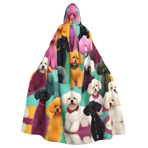 EWQrtyy Umhang mit Pudel-Motiv, Erwachsenen-Halloween-Kapuzenumhang für Kostümpartys, Karneval, Partyzubehör mit großer Kapuze EWQrtyy Umhang mit Pudel-Motiv, Erwachsenen-Halloween-Kapuzenumhang für Kostümpartys, Karneval, Partyzubehör mit großer Kapuze von EWQrtyy