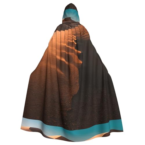 EWQrtyy Umhang mit Sanddünen bedruckt, Halloween-Kapuzenumhang für Kostümpartys, Karneval, Partyzubehör mit großer Kapuze EWQrtyy Umhang mit Sanddünen bedruckt, Halloween-Kapuzenumhang für Kostümpartys, Karneval, Partyzubehör mit großer Kapuze von EWQrtyy