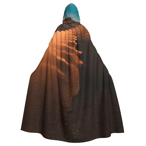 EWQrtyy Umhang mit Sanddünen bedruckt, Halloween-Kapuzenumhang für Kostümpartys, Karneval, Partyzubehör mit großer Kapuze EWQrtyy Umhang mit Sanddünen bedruckt, Halloween-Kapuzenumhang für Kostümpartys, Karneval, Partyzubehör mit großer Kapuze von EWQrtyy