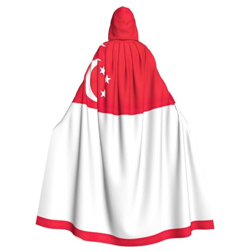 EWQrtyy Umhang mit Singapur-Flagge, Erwachsenen-Halloween-Kapuzenumhang für Kostümpartys, Karneval, Partyzubehör mit großer Kapuze EWQrtyy Umhang mit Singapur-Flagge, Erwachsenen-Halloween-Kapuzenumhang für Kostümpartys, Karneval, Partyzubehör mit großer Kapuze von EWQrtyy
