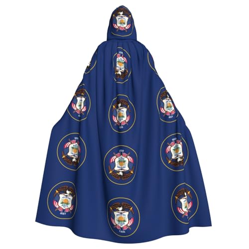 EWQrtyy Umhang mit Utah-Flagge, Erwachsenen-Halloween-Kapuzenumhang für Kostümpartys, Karneval, Partyzubehör mit großer Kapuze EWQrtyy Umhang mit Utah-Flagge, Erwachsenen-Halloween-Kapuzenumhang für Kostümpartys, Karneval, Partyzubehör mit großer Kapuze von EWQrtyy